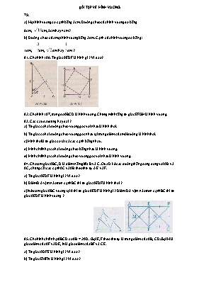 Hình vuông - Bài tập về hình vuông